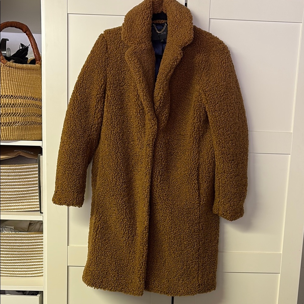 J. Crew Brown Teddy Coat